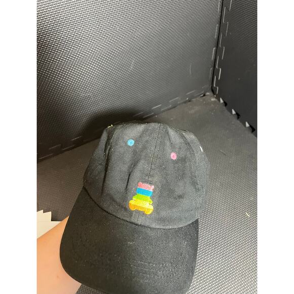 Teddy Fresh Black Rainbow Baseball Cap One Size Adjustable Bear Pride Strapback - Picture 8 of 8